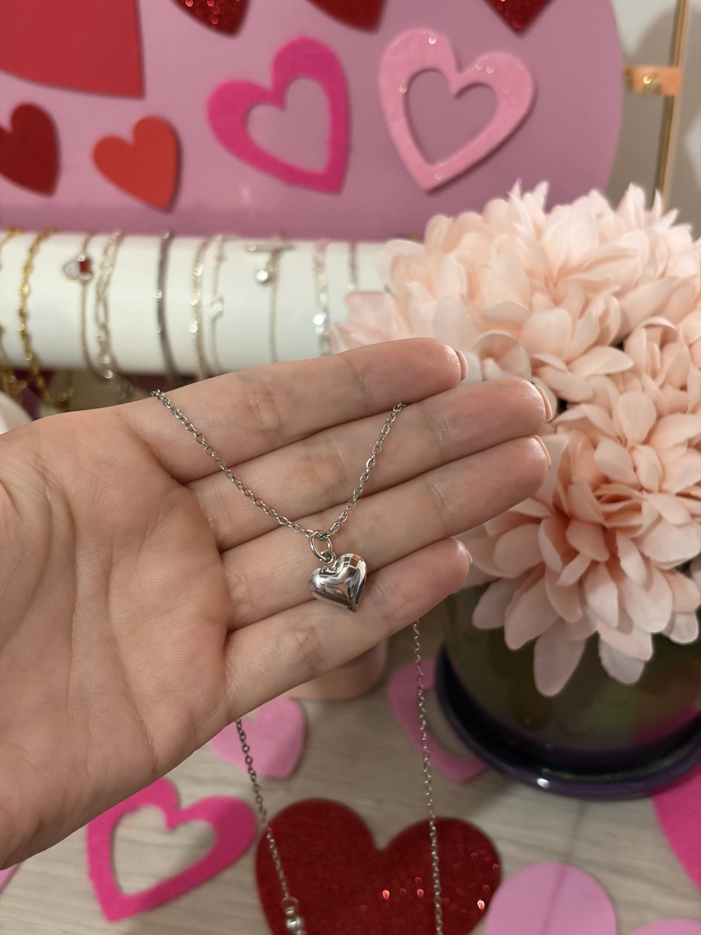 Cadena Corazon Plateado