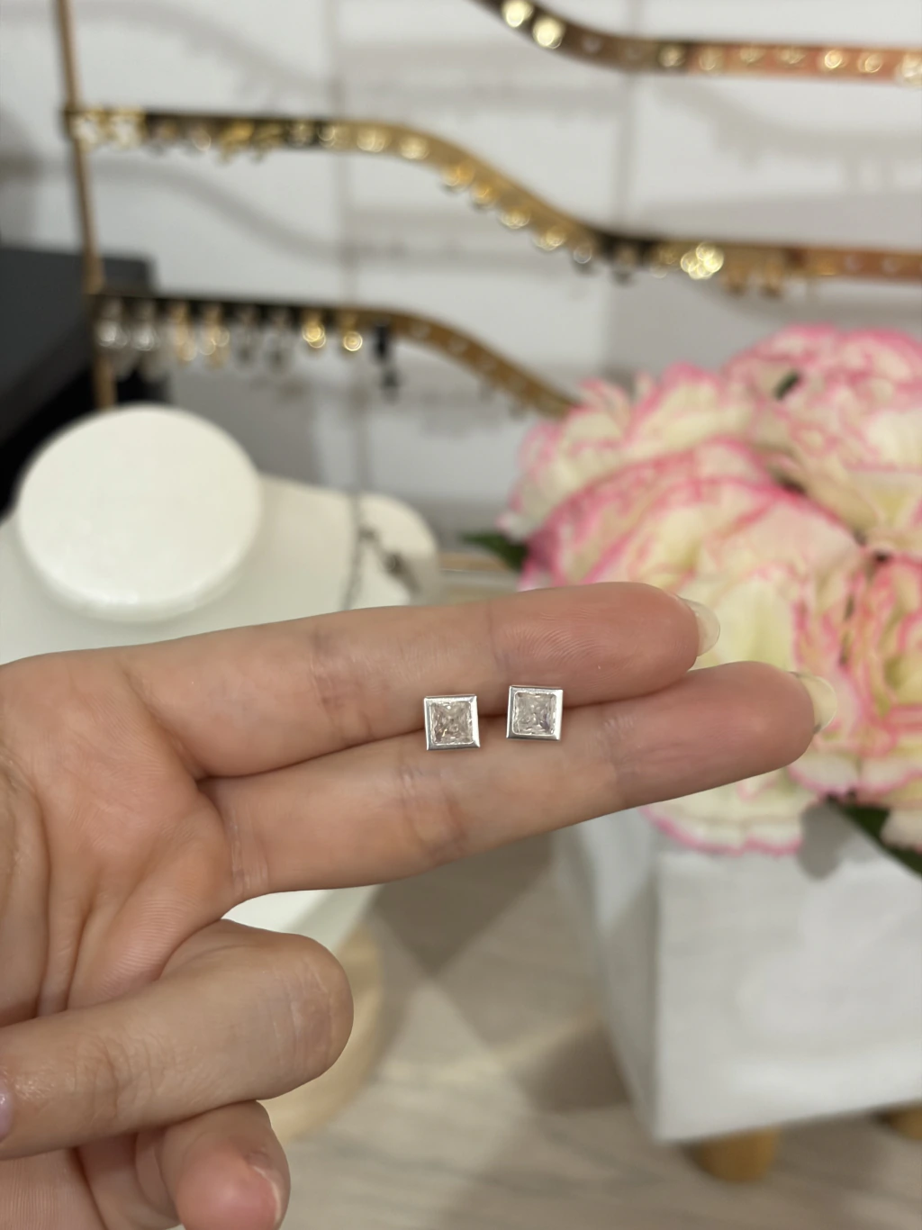 Topos Plata Cuadrado Diaman